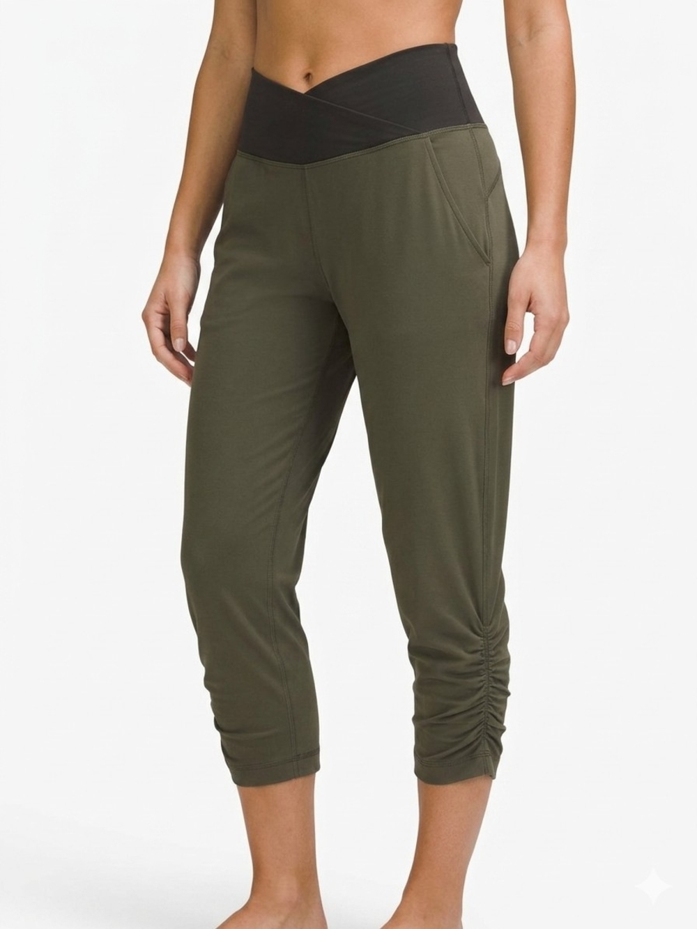 Lululemon Align™ Crossover Waist HR Jogger 25" Dark Olive/Snakeskin Size 4 Rare